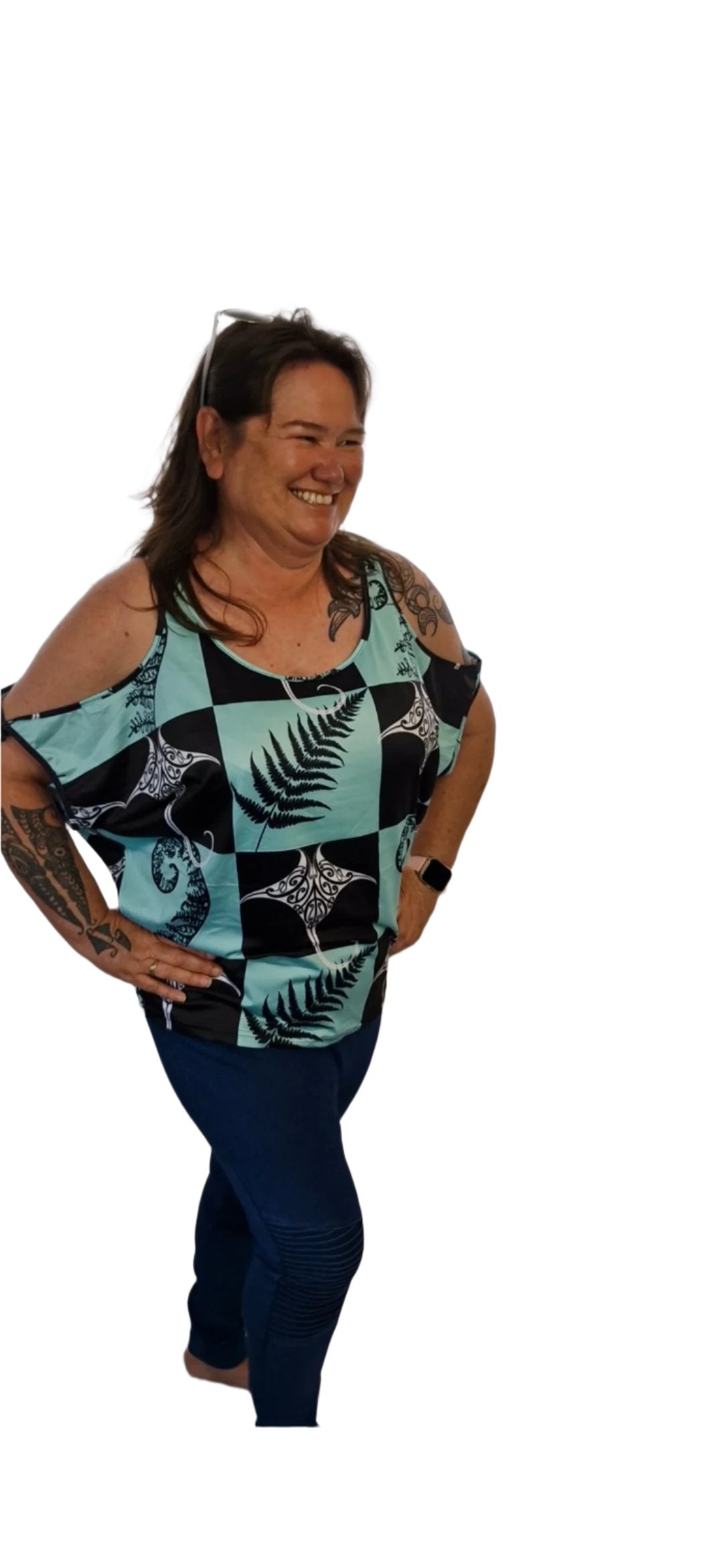 Elegant and comfortable Māia Breeze Blouse with traditional Māori design details